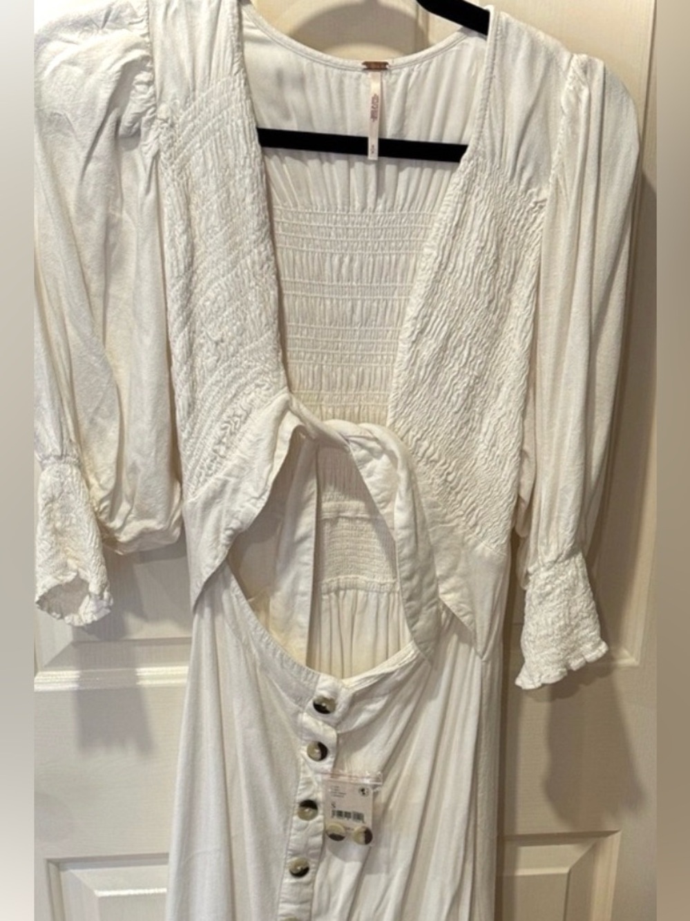NWT BOHEMIAN WHITE MAXI DRESS GORGE.